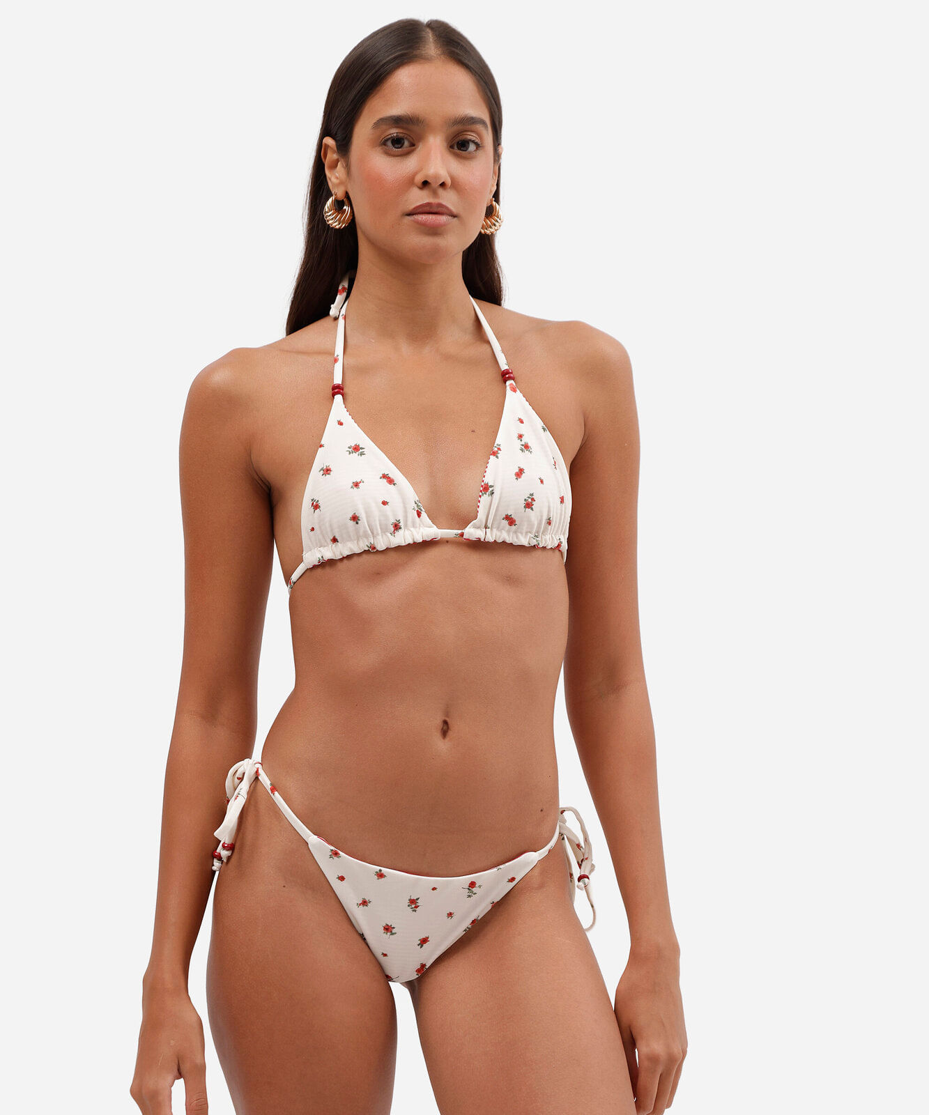 top de biquíni cortininha dupla face estampado colorido