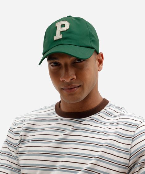 boné masculino aba curva bordado verde