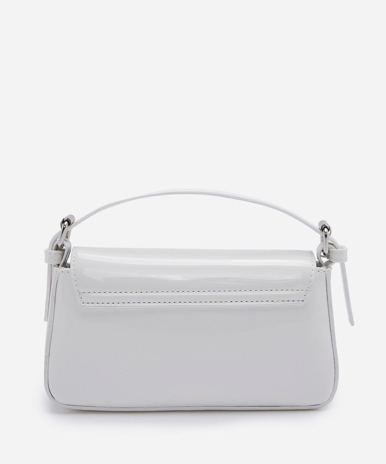 bolsa transversal feminina vernizada branca