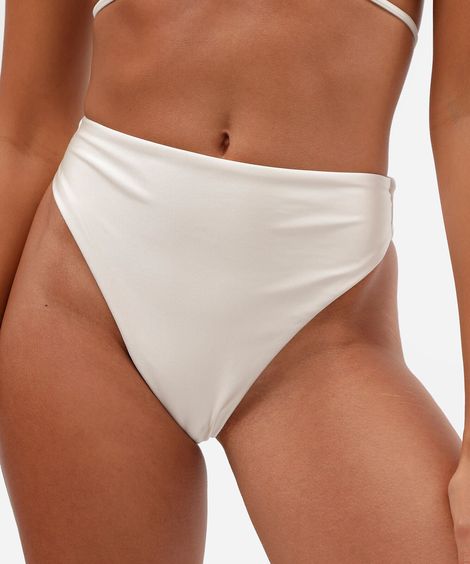 calcinha de biquíni hot pants com proteção UV off white