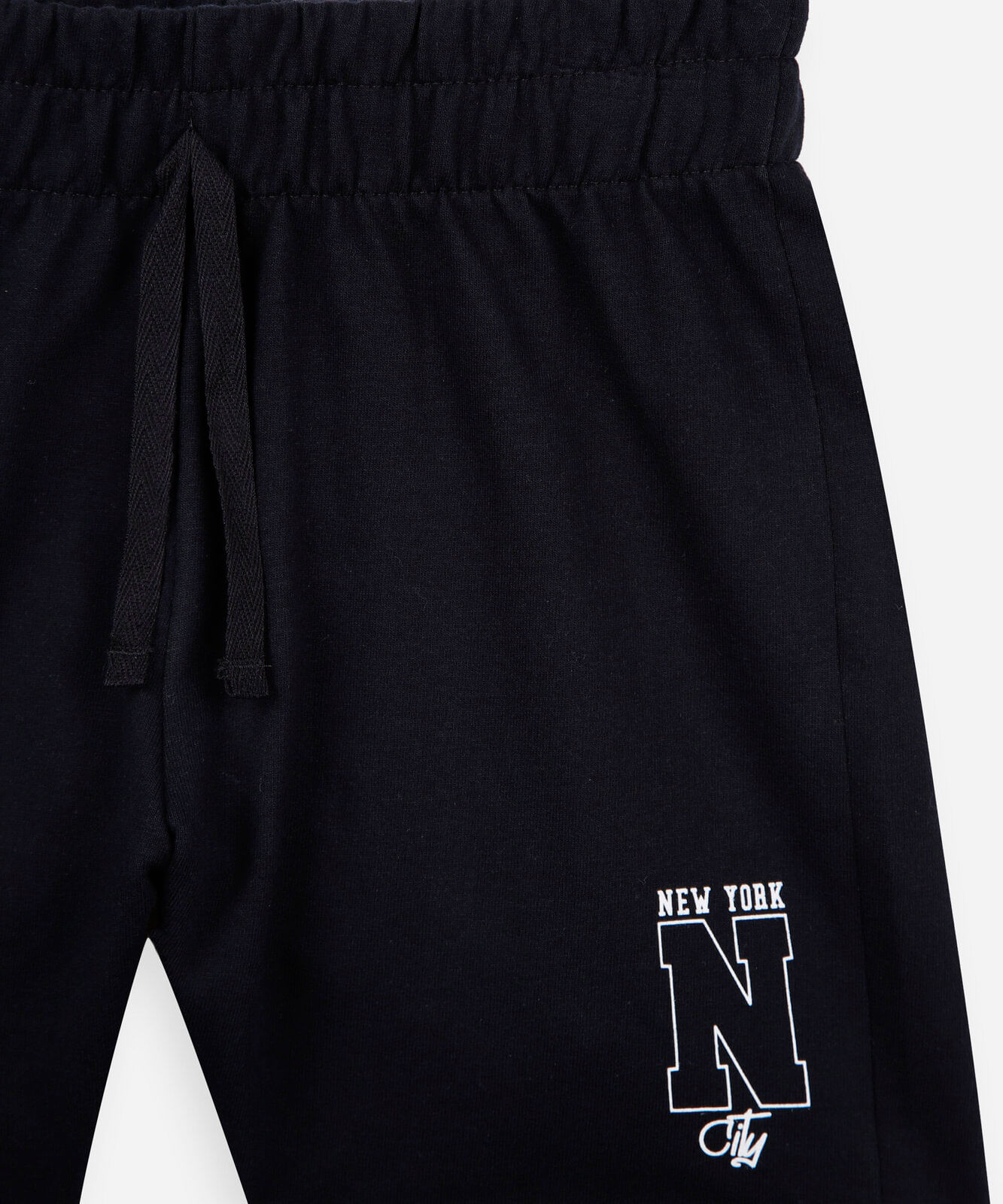 conjunto infantil masculino de regata e bermuda em algodão com estampa new york off white