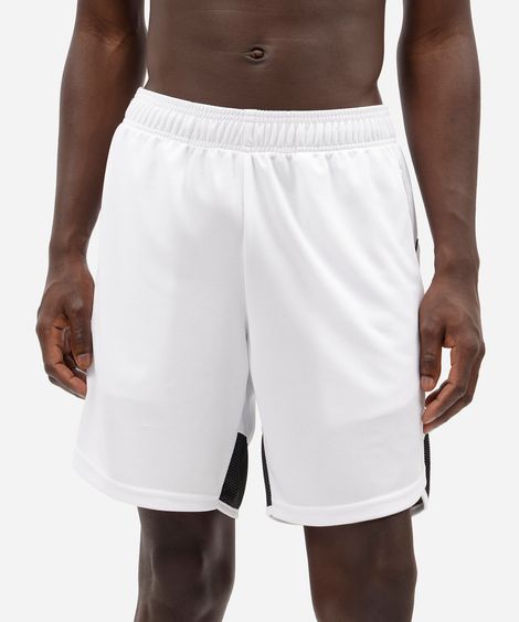 short masculino esportivo texturizado com recorte - branco