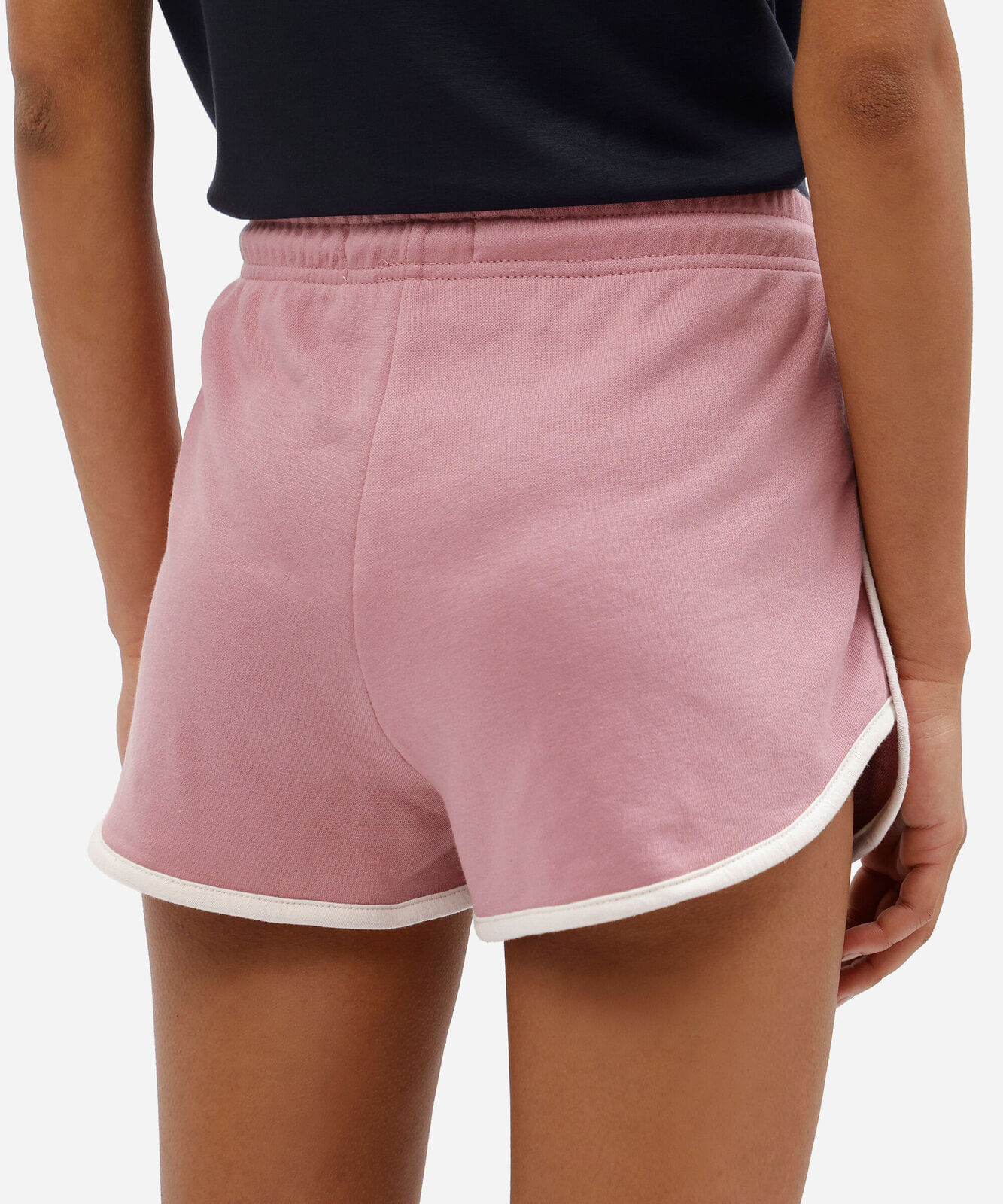 short básico feminino com elástico rosa