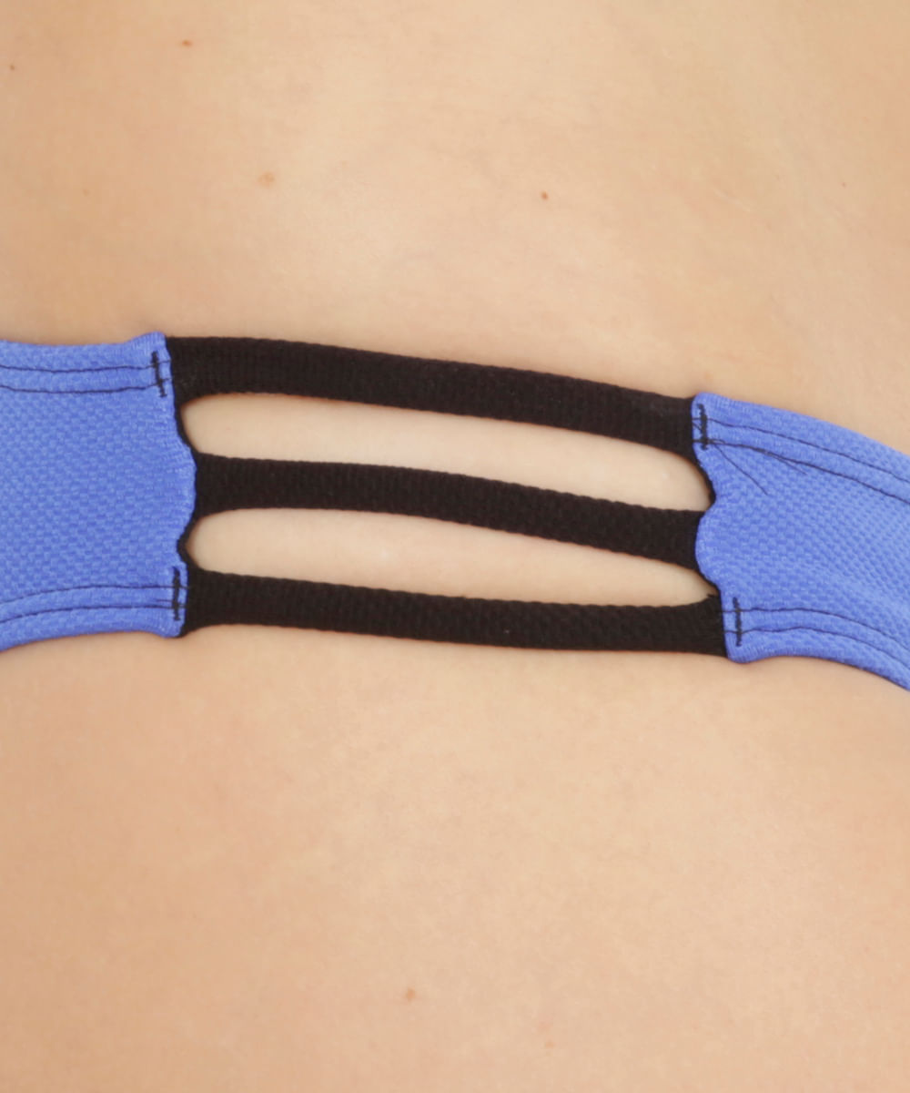 Calcinha de Biquíni Bicolor Azul