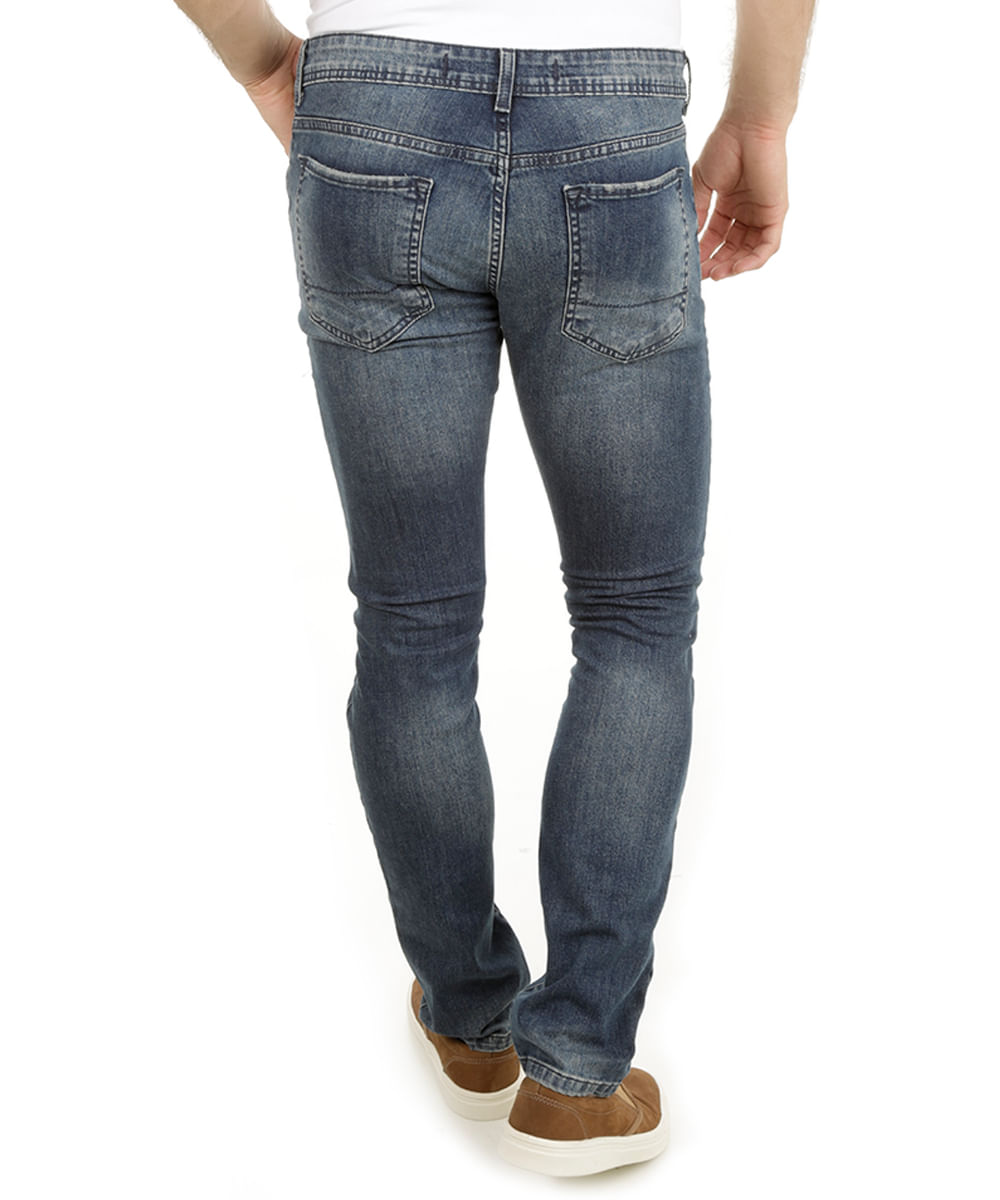 Calça Jeans Slim Azul Escuro