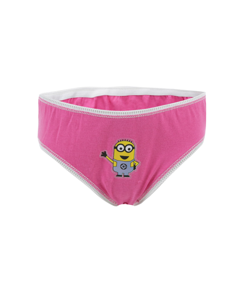 Kit de 3 Calcinhas Minions Multicor