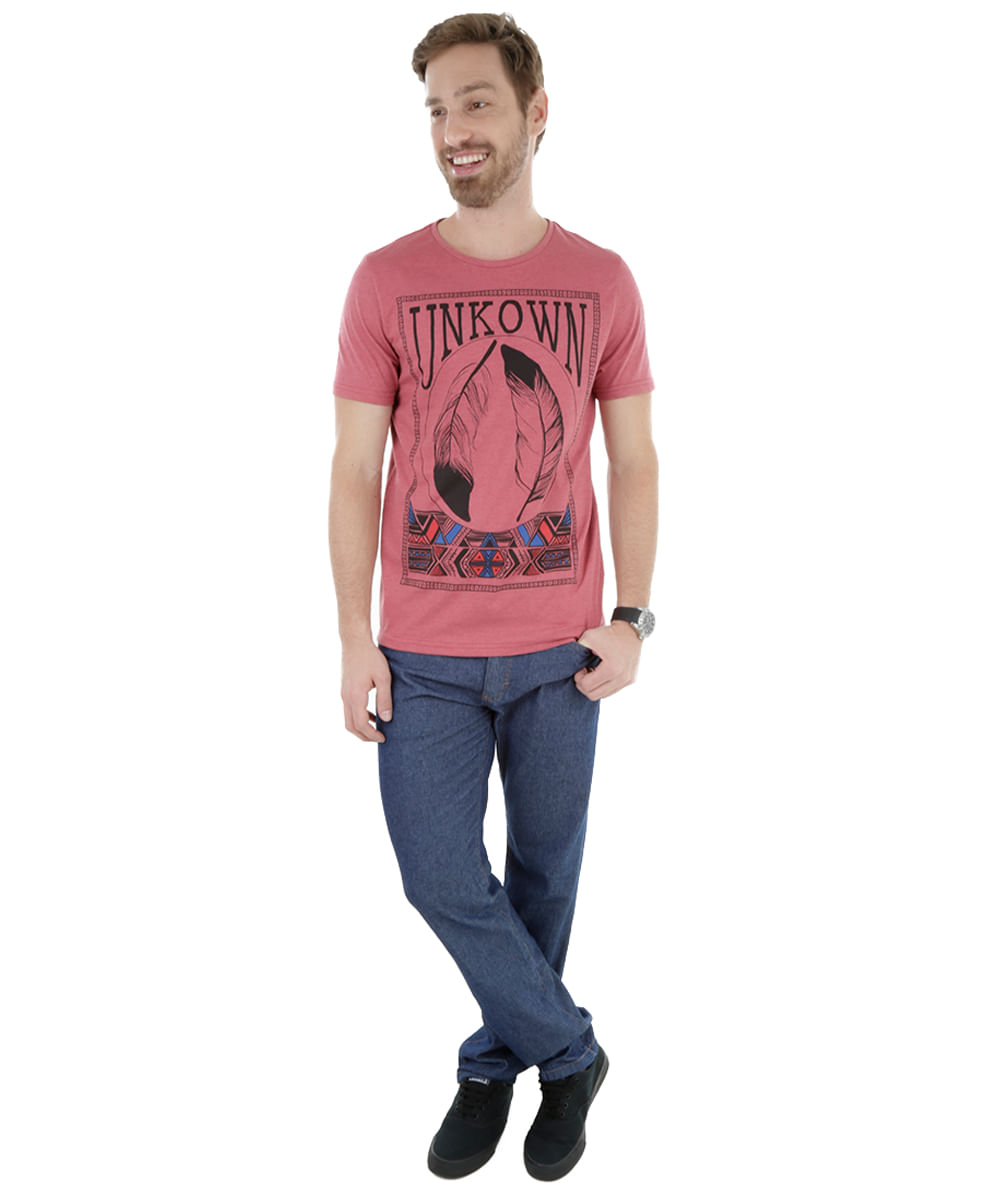 Calça Jeans Reta Azul Escuro