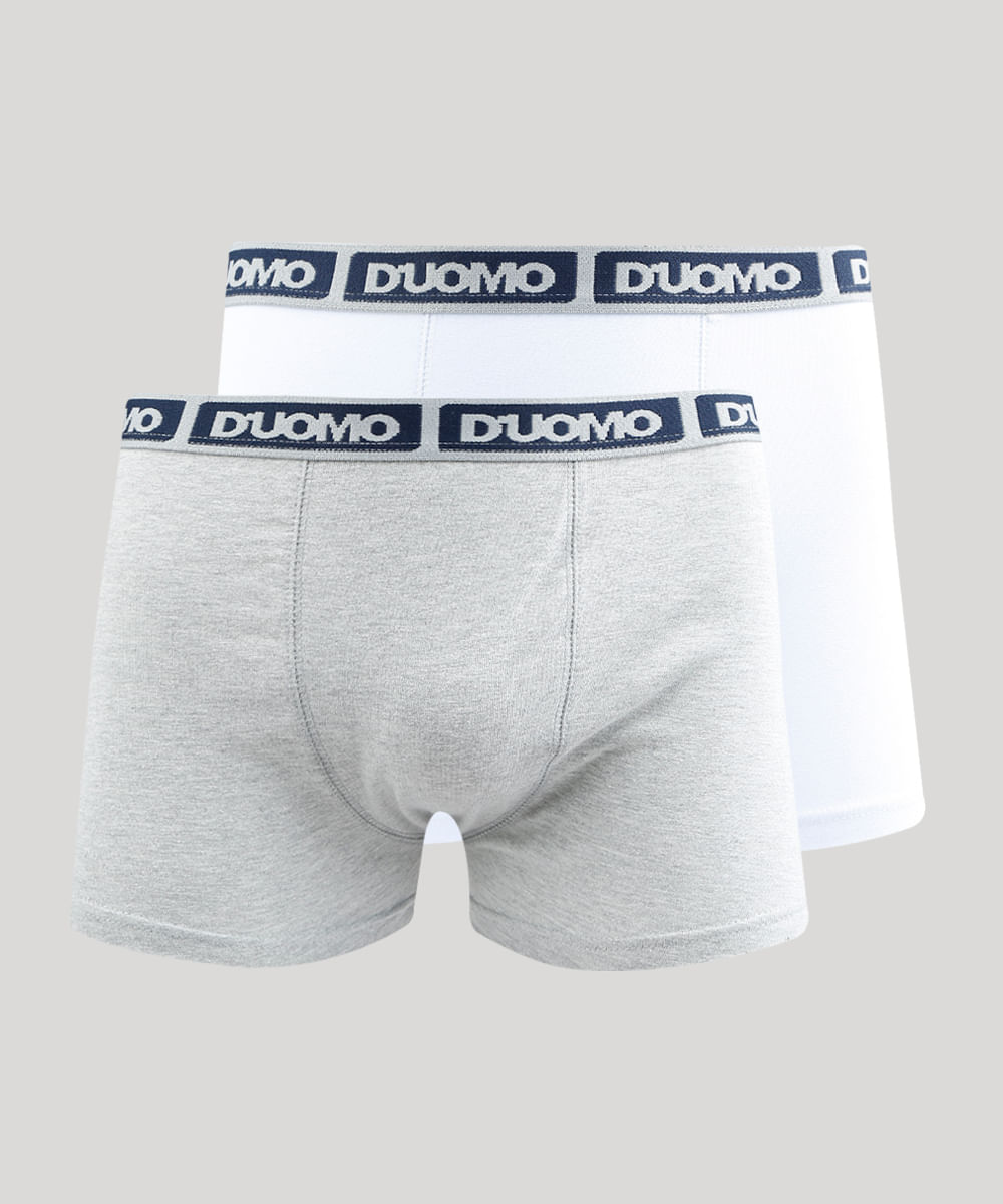 Kit de 2 Cuecas Boxer Masculinas D'uomo Multicor