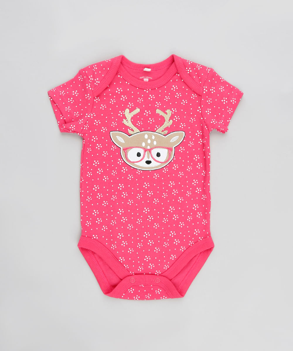 Body-Infantil-Rena-Estampado-Manga-Curta-Decote-Redondo-Rosa-Escuro-9110006-Rosa_Escuro_1