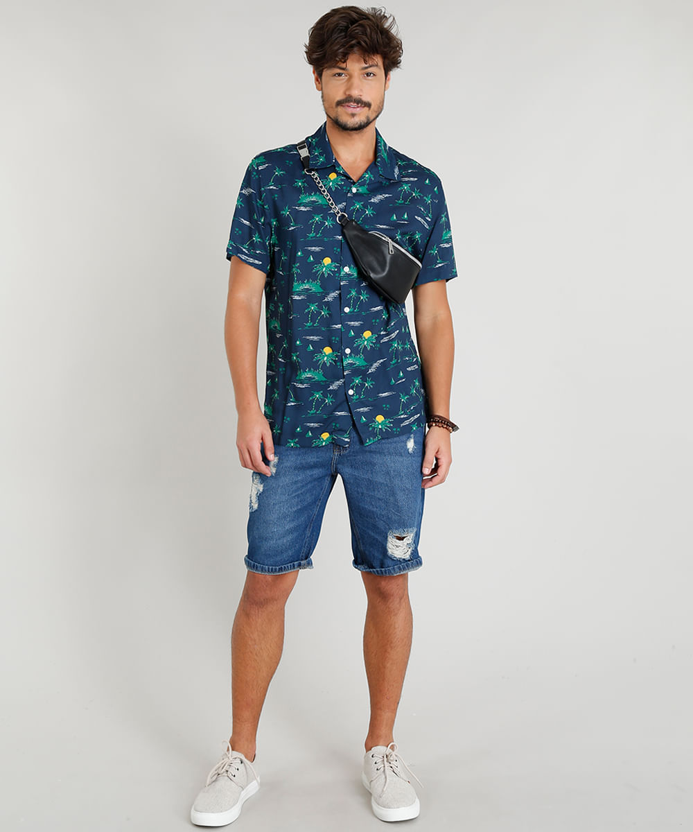 camisa tropical riachuelo