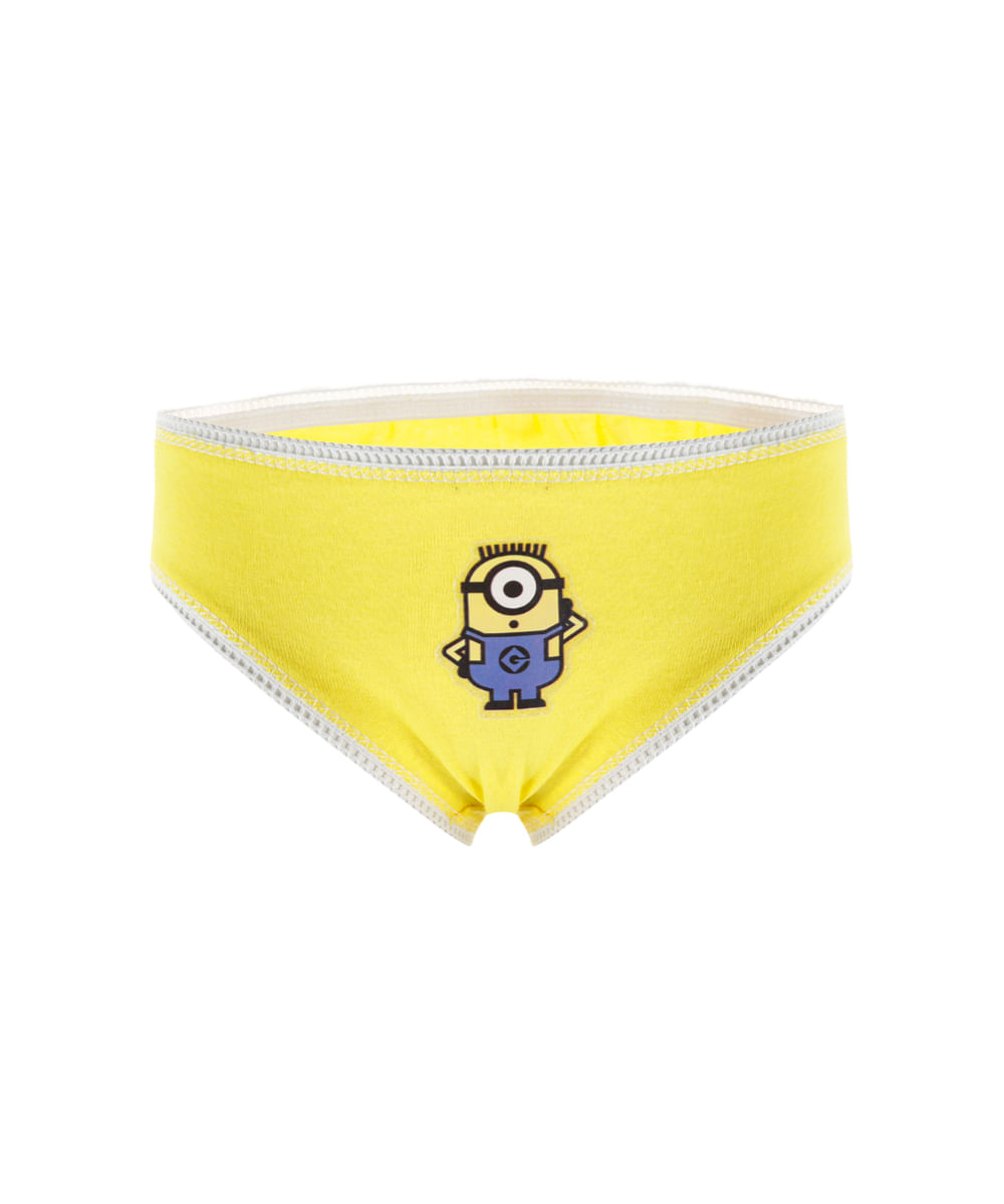 Kit de 5 Calcinhas Minions Multicor