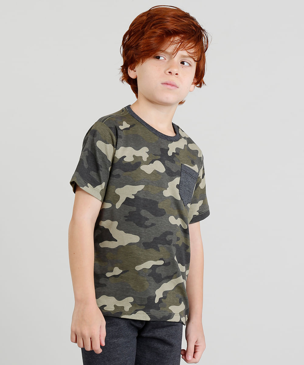 blusa camuflada infantil