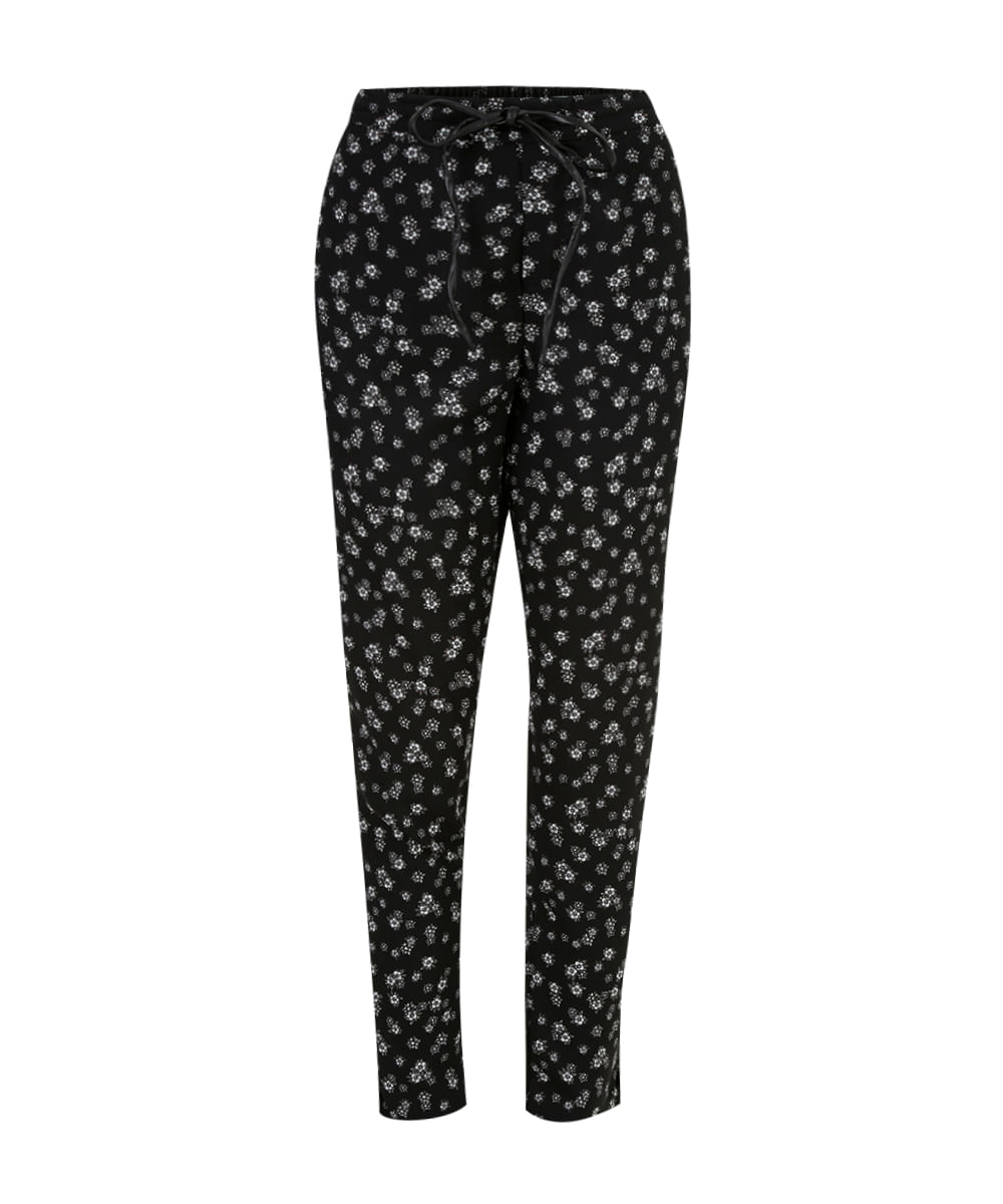 Calça Replay Floral Preta