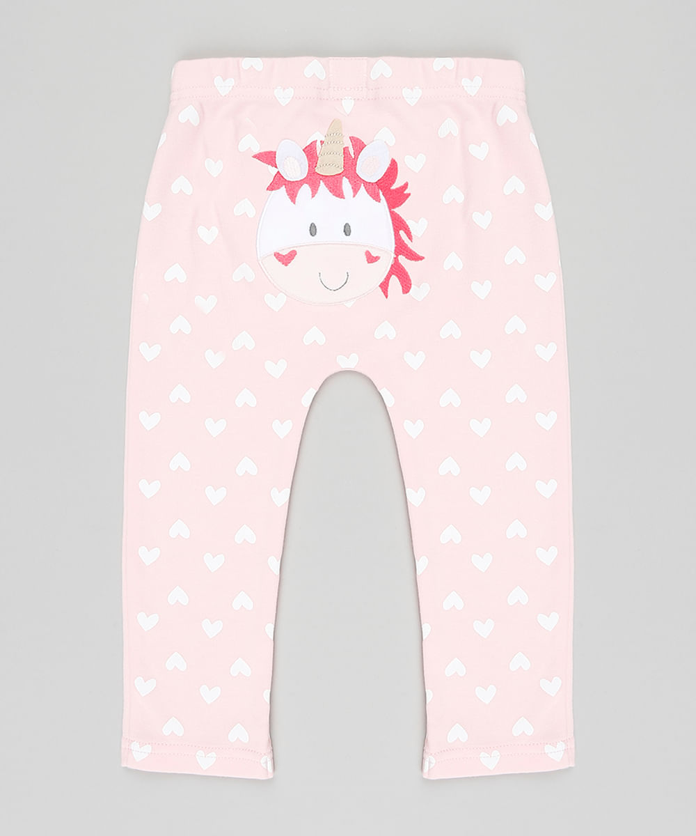 Calca-Infantil-Unicornio-Estampada-de-Coracoes-Rosa-Claro-9188403-Rosa_Claro_1