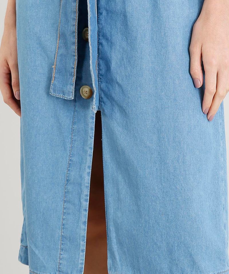 Saia-Clochard-Jeans-Feminina-Midi-com-Botoes-e-Fenda-Azul-Claro-9458586-Azul_Claro_4