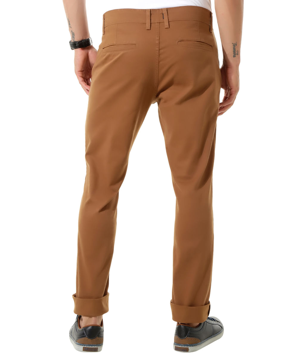 Calça Slim Caramelo