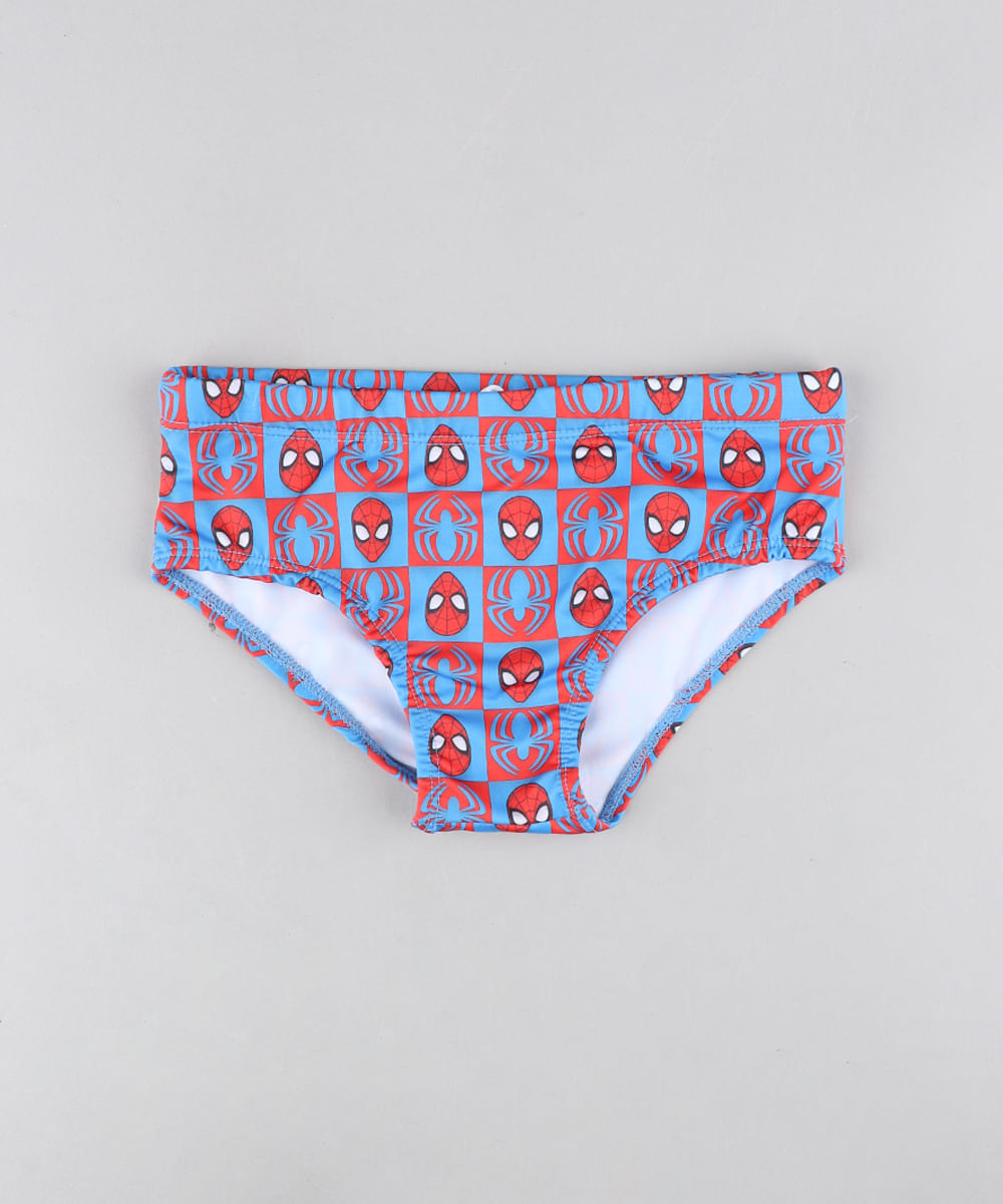 Sunga-Infantil-Homem-Aranha-Estampada-Azul-9431175-Azul_1