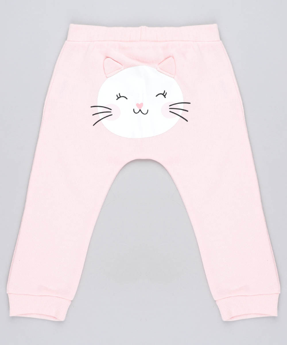 Calca-Infantil-Gatinha-em-Moletom-Rosa-Claro-9346236-Rosa_Claro_1