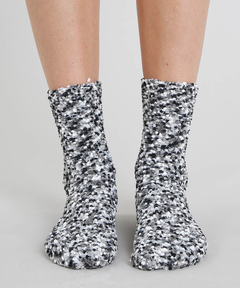 Kit de 2 Meias Femininas de Inverno Texturizadas Multicor