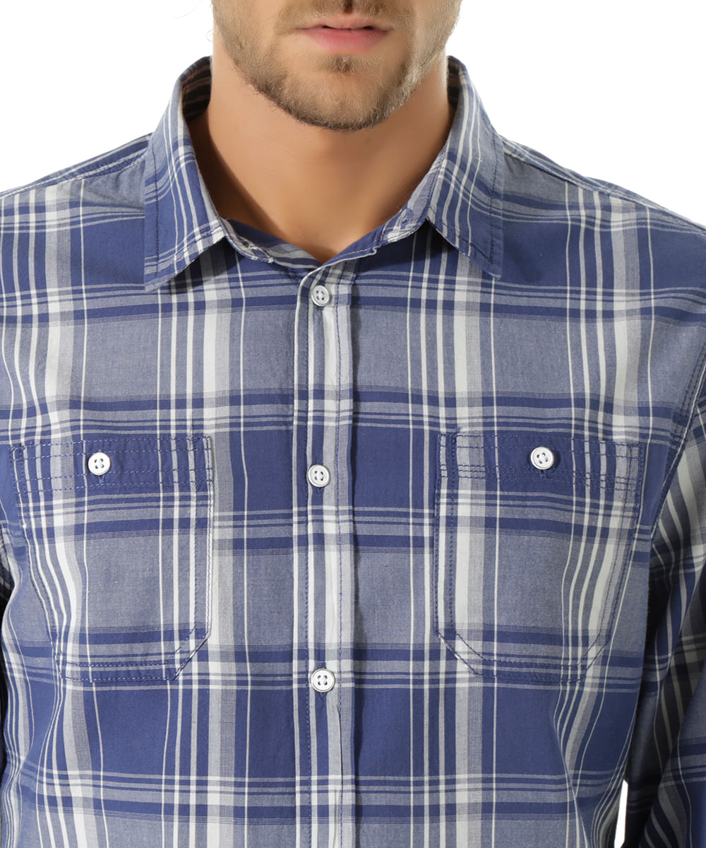 Camisa Xadrez Azul