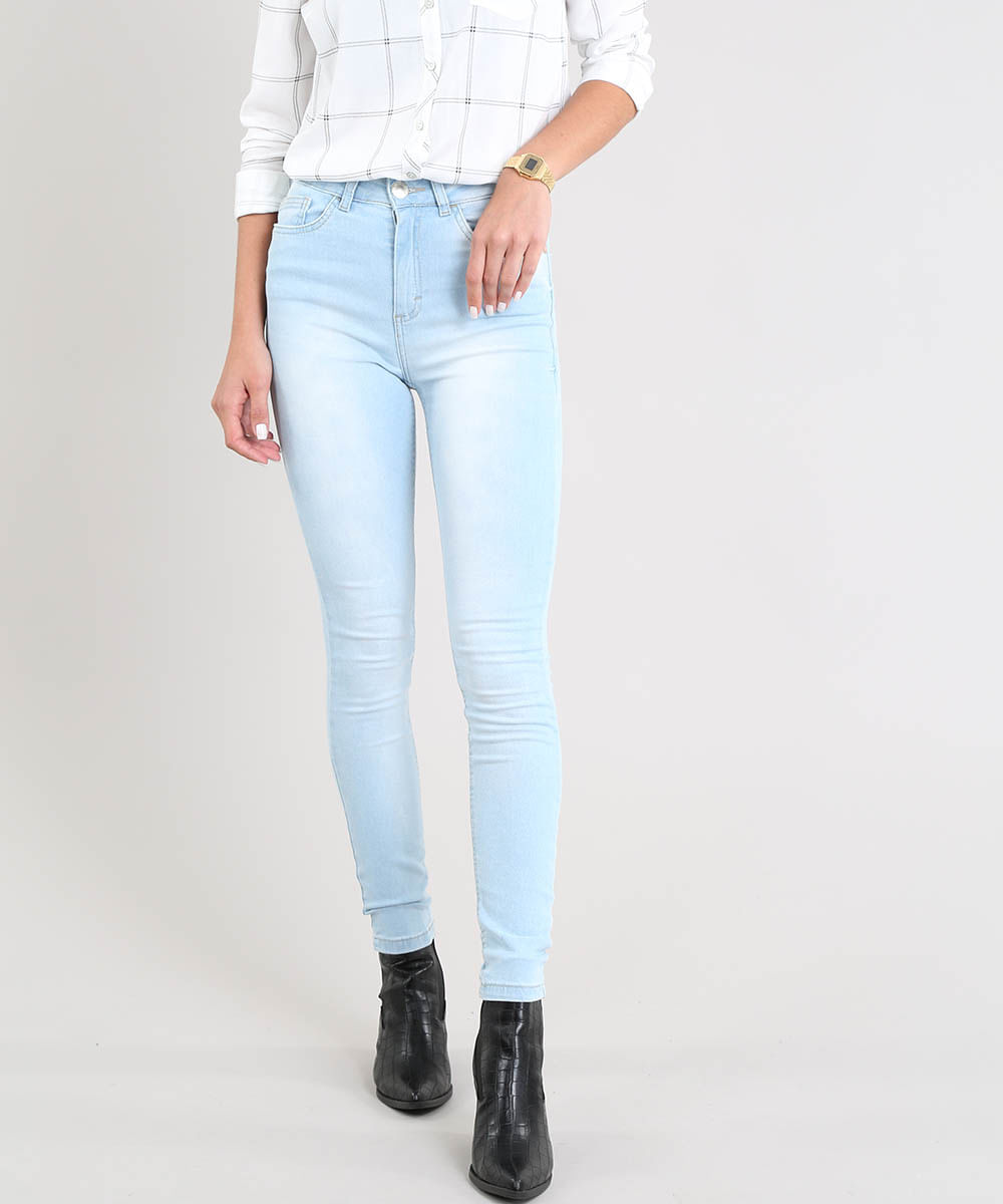 Misunderstand twelve Inspire Calça Jeans Feminina Skinny Cintura Alta Azul Claro - CeA | Moda Feminina,  Masculina, Infantil, Celulares e Beleza