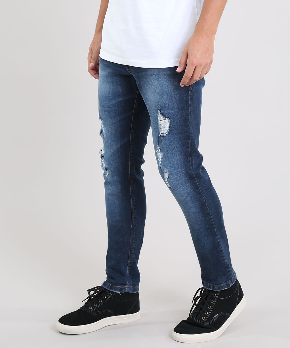 Calca-Jeans-Masculina-Slim-com-Rasgos-Azul-Escuro-9524675-Azul_Escuro_1