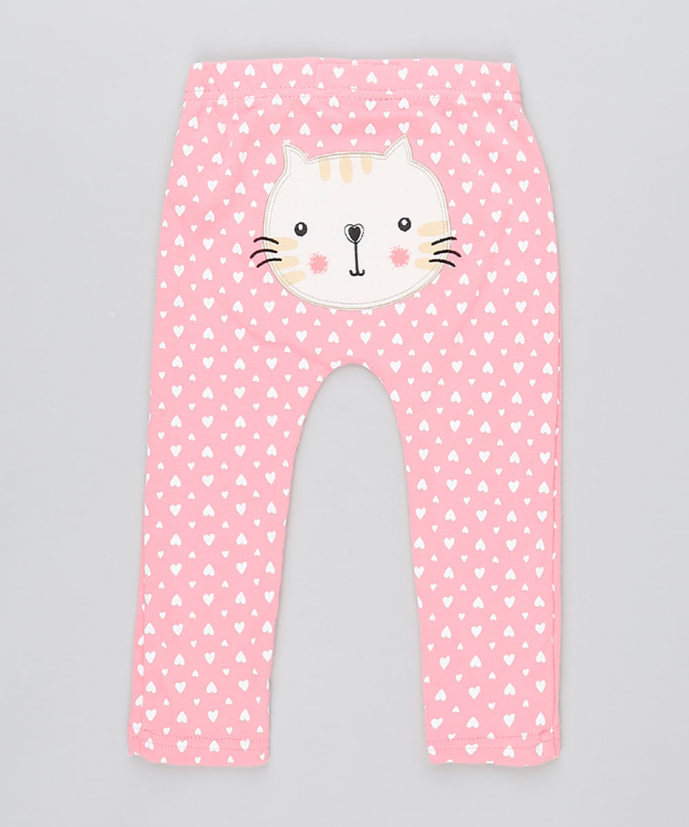 Calca-Infantil-Gatinho-Estampado-de-Coracao-Rosa-9188423-Rosa_1