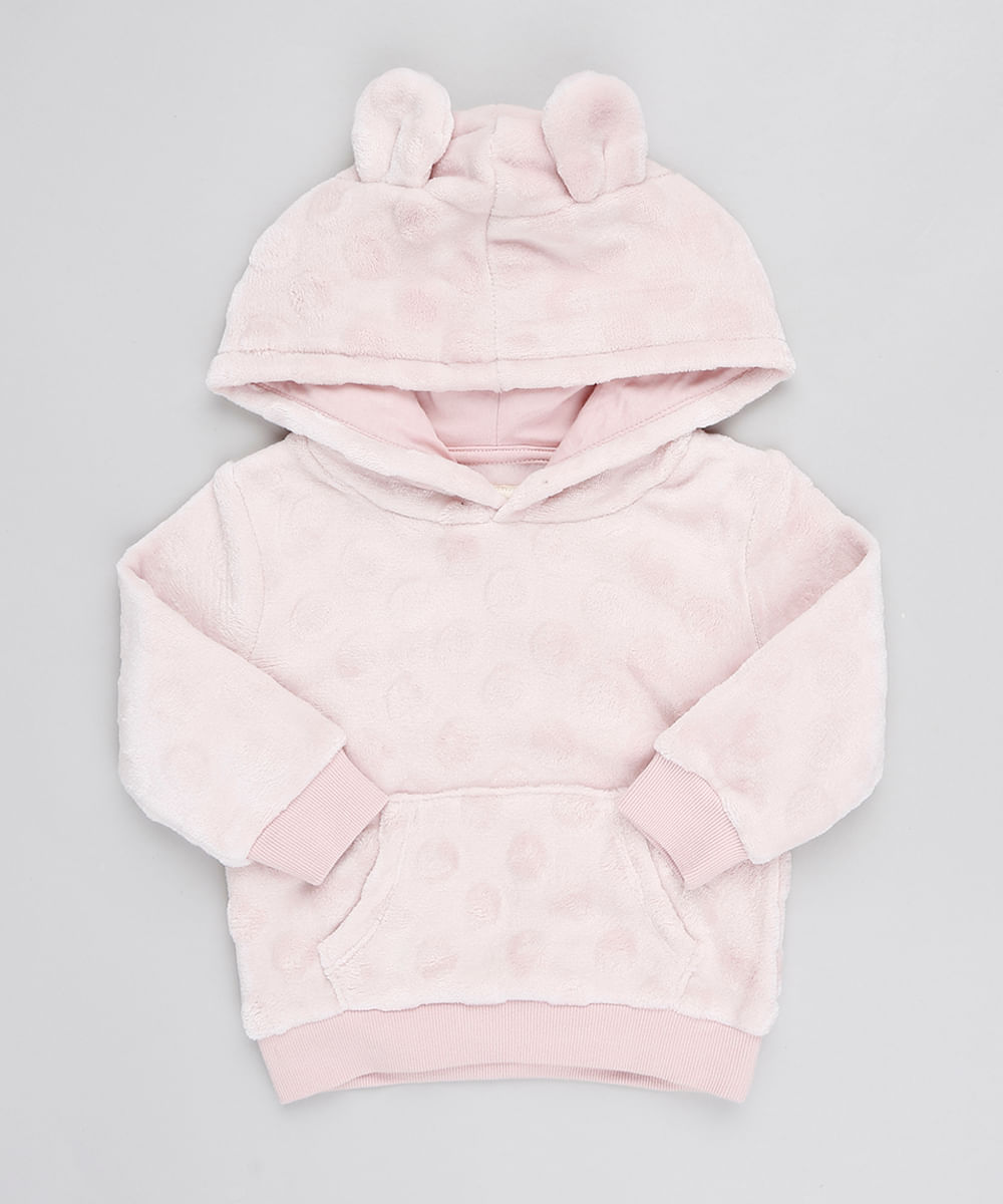 Blusao-Infantil-Em-Plush-Com-Capuz-e-Orelhinhas-Rosa-9435318-Rosa_1