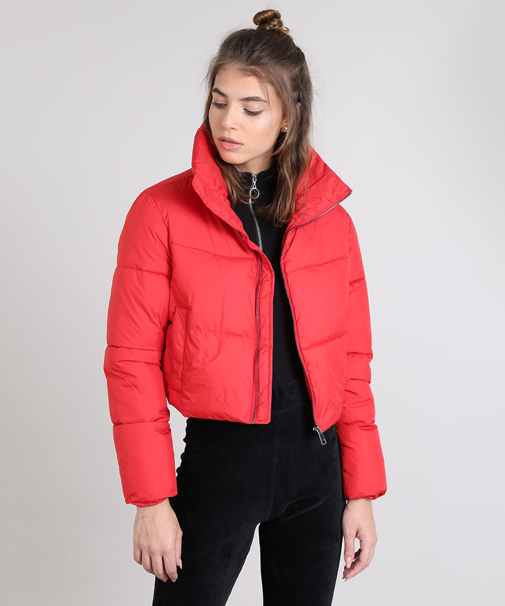 casaco puffer cropped