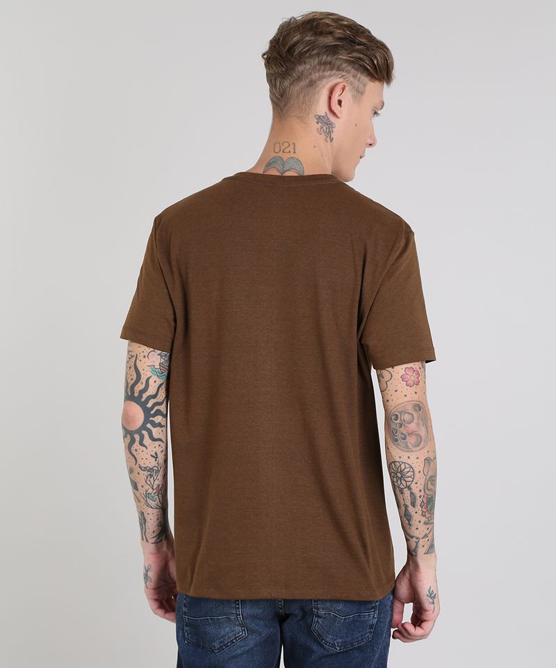 Camiseta-Masculina--Sacred-Land--Manga-Curta-Gola-Careca-Marrom-9525230-Marrom_2