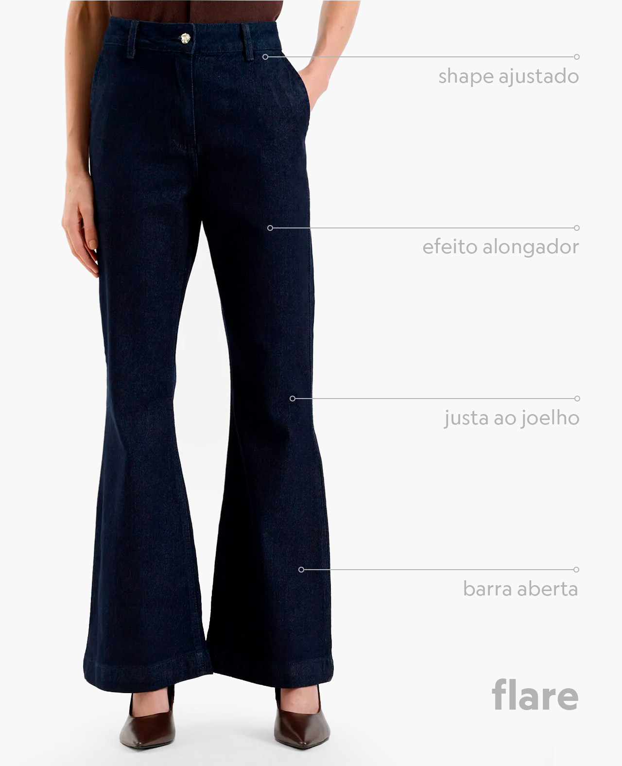 confira seleção de jeans flare