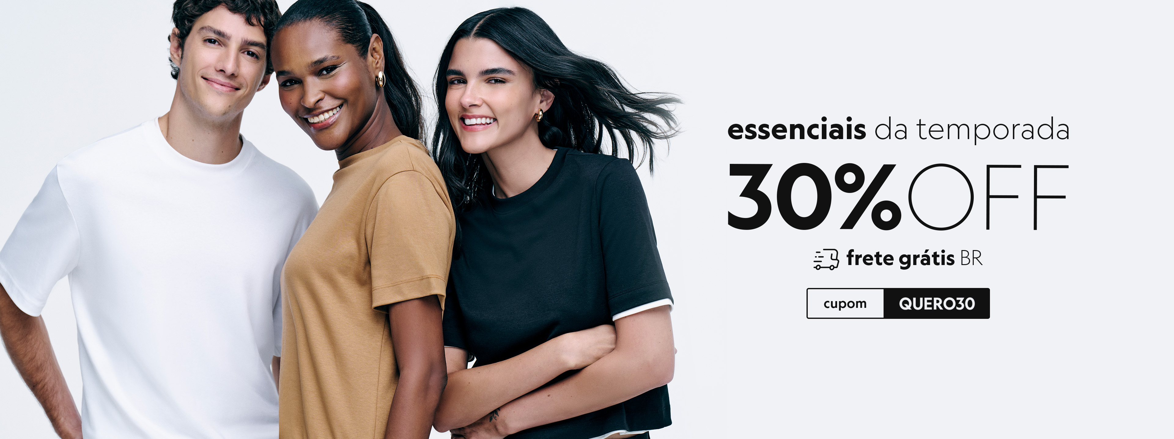 Compre com 30% off usando o cupom QUERO30