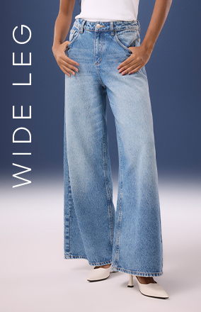 calça jeans wide leg feminina