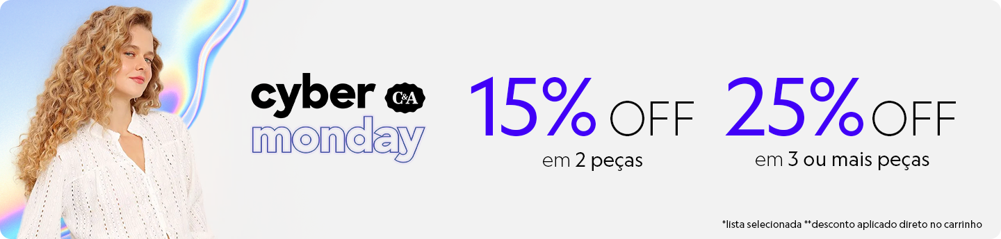 Seleção de produtos com desconto progressivo até 25%off