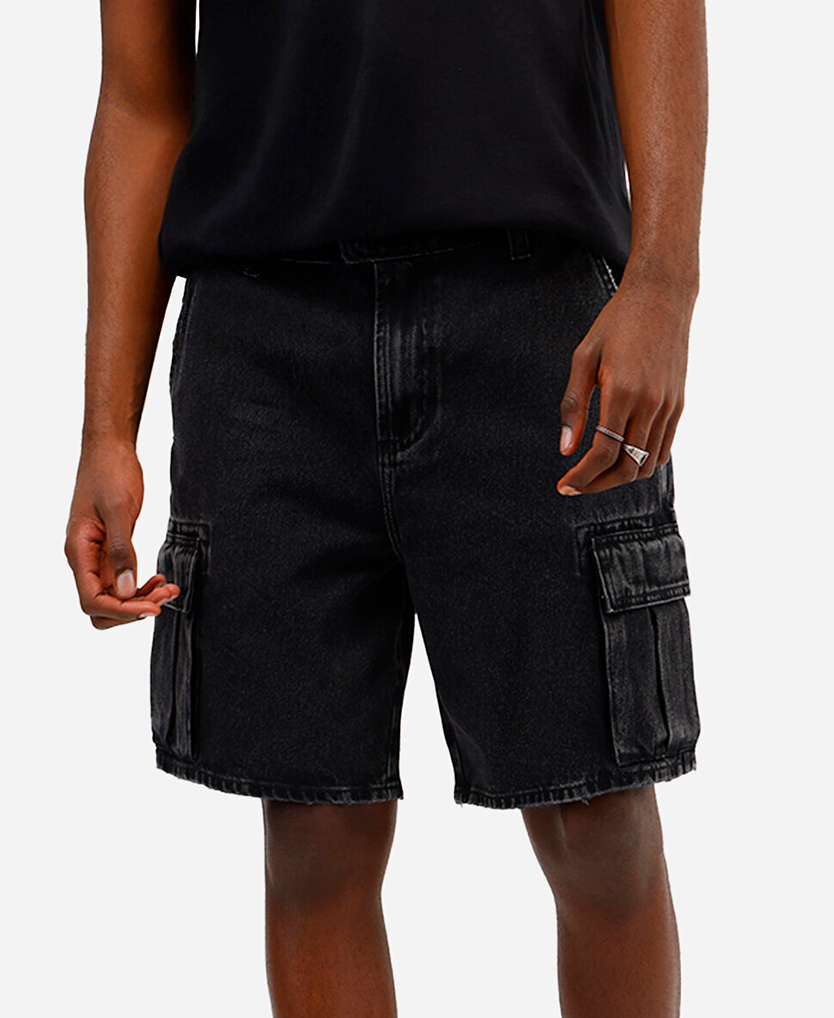 confira seleção de bermuda jeans preta