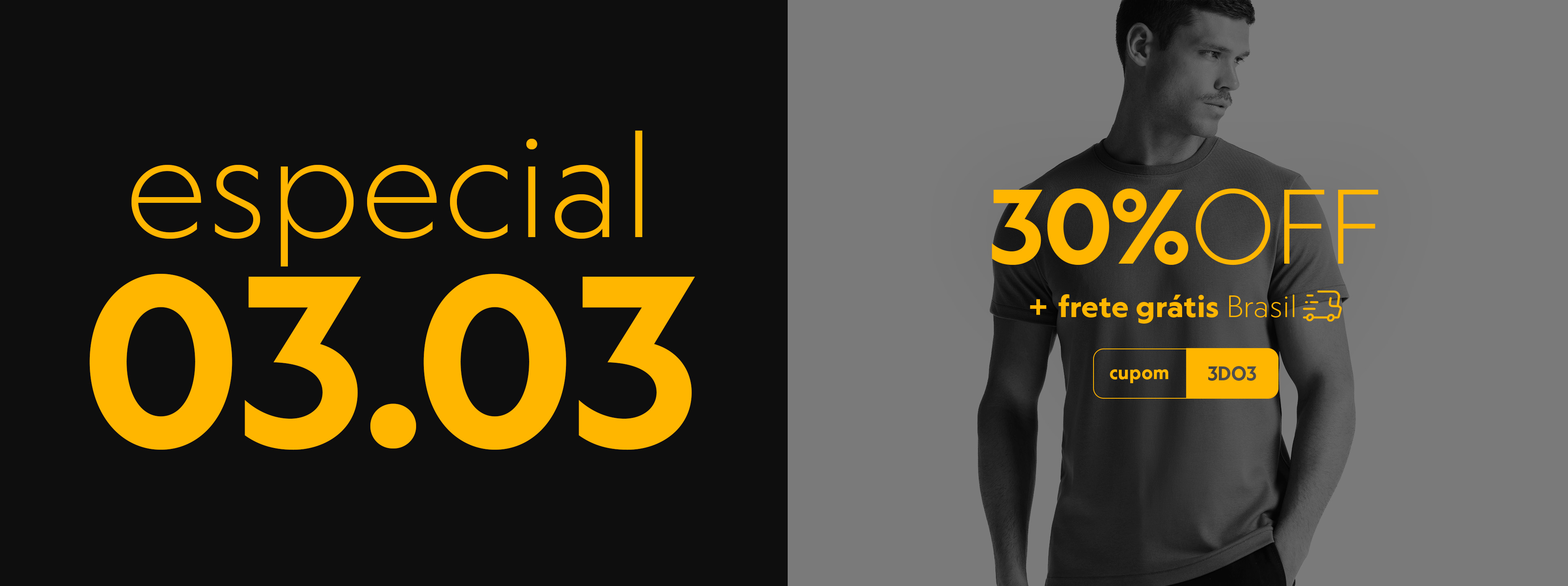 seleção de descontos moda masculina