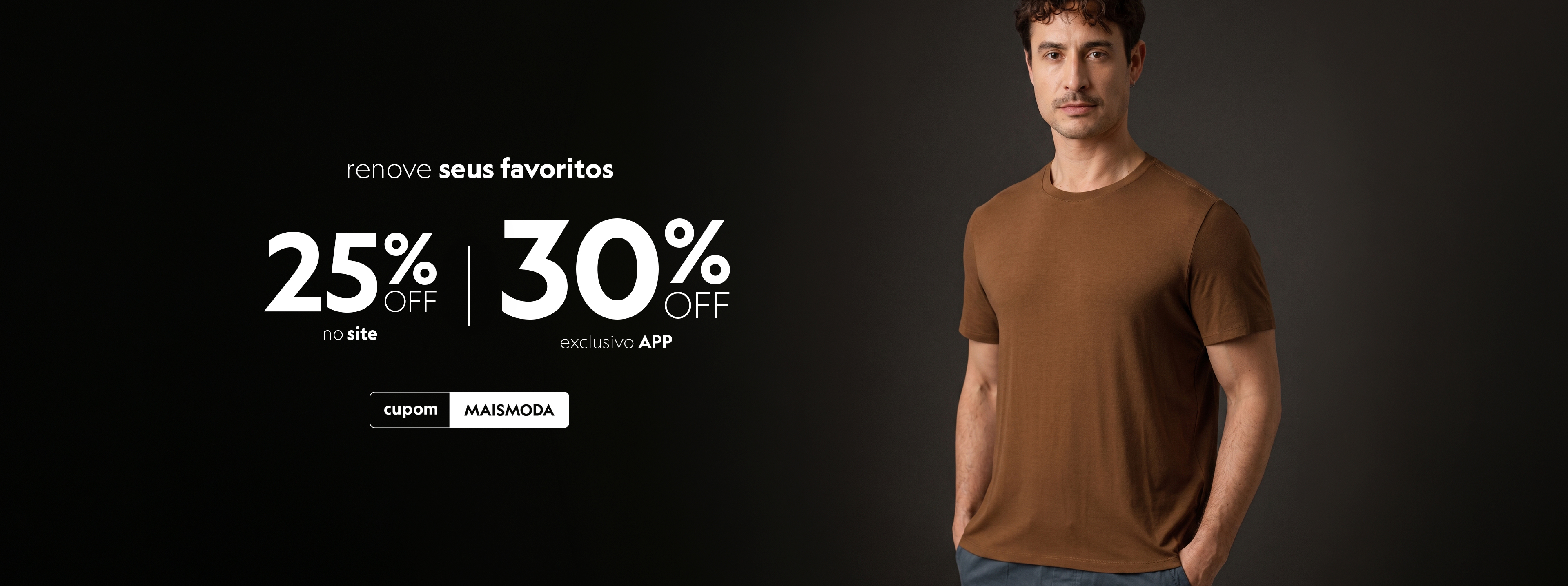 confira seleção de descontos  masculino