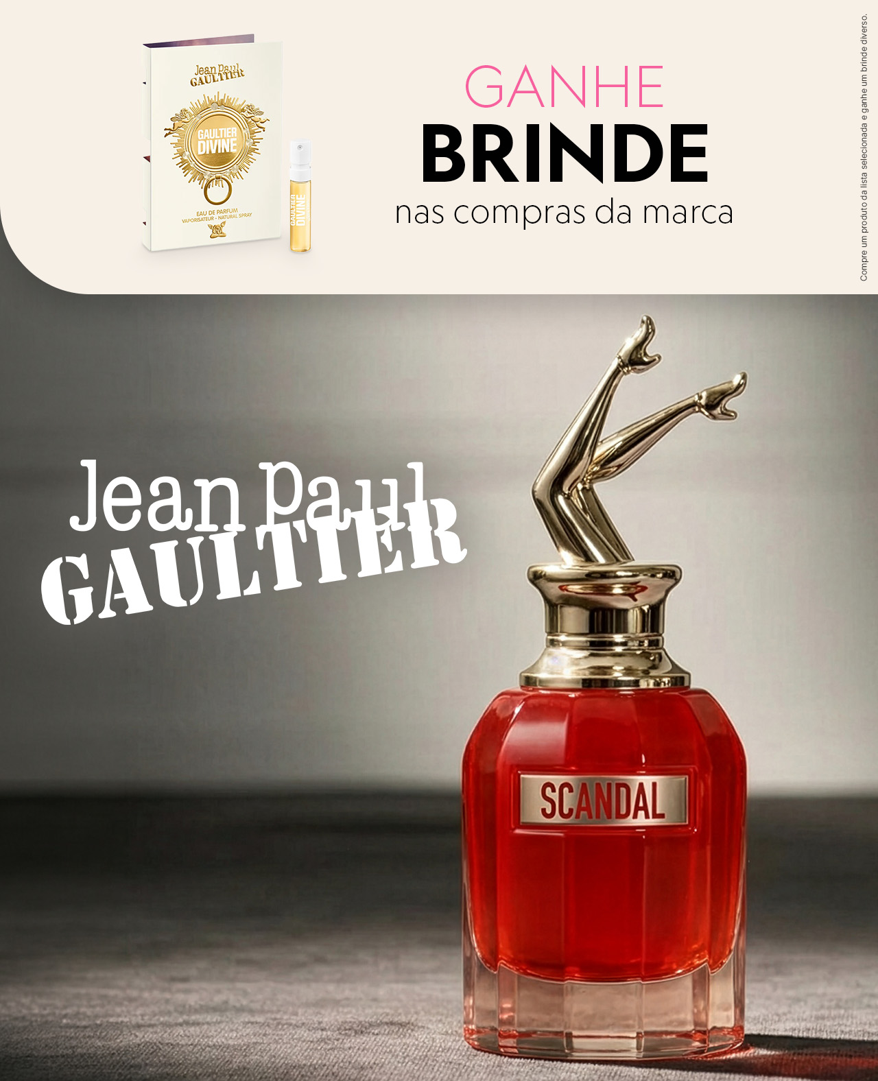 Compre e Ganhe brinde Jean Paul Gautier