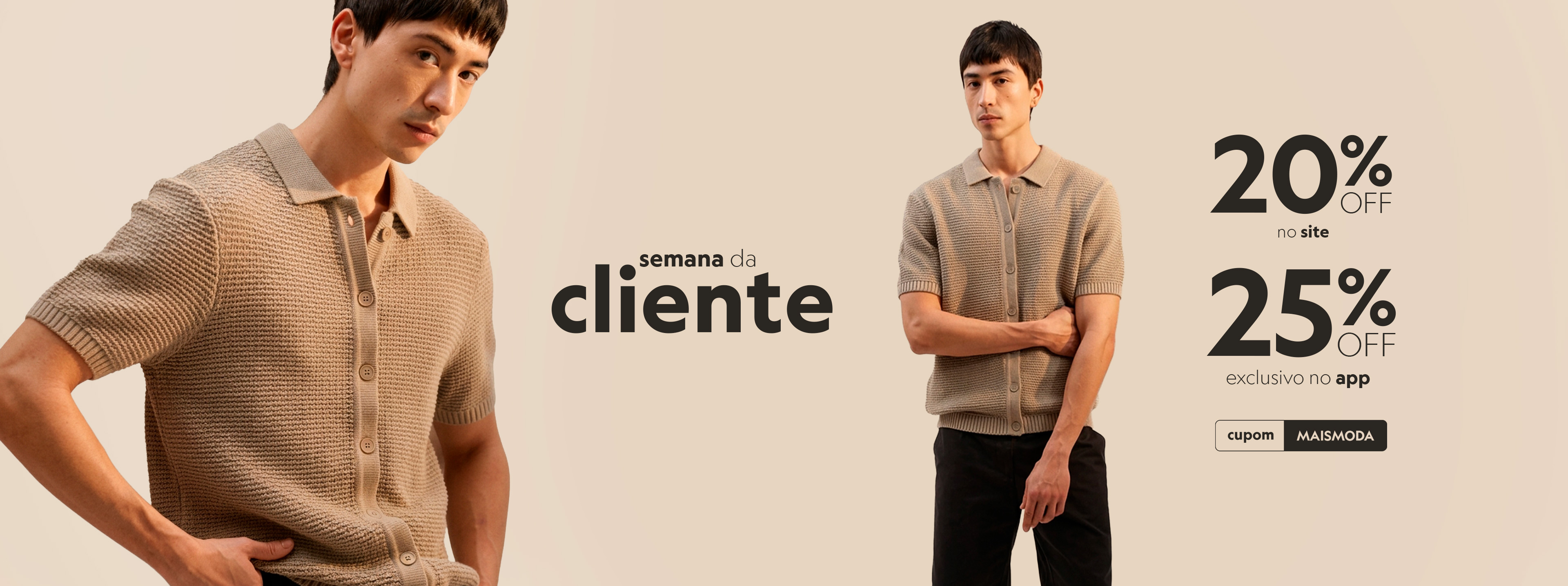 compre moda masculina com 25% off 