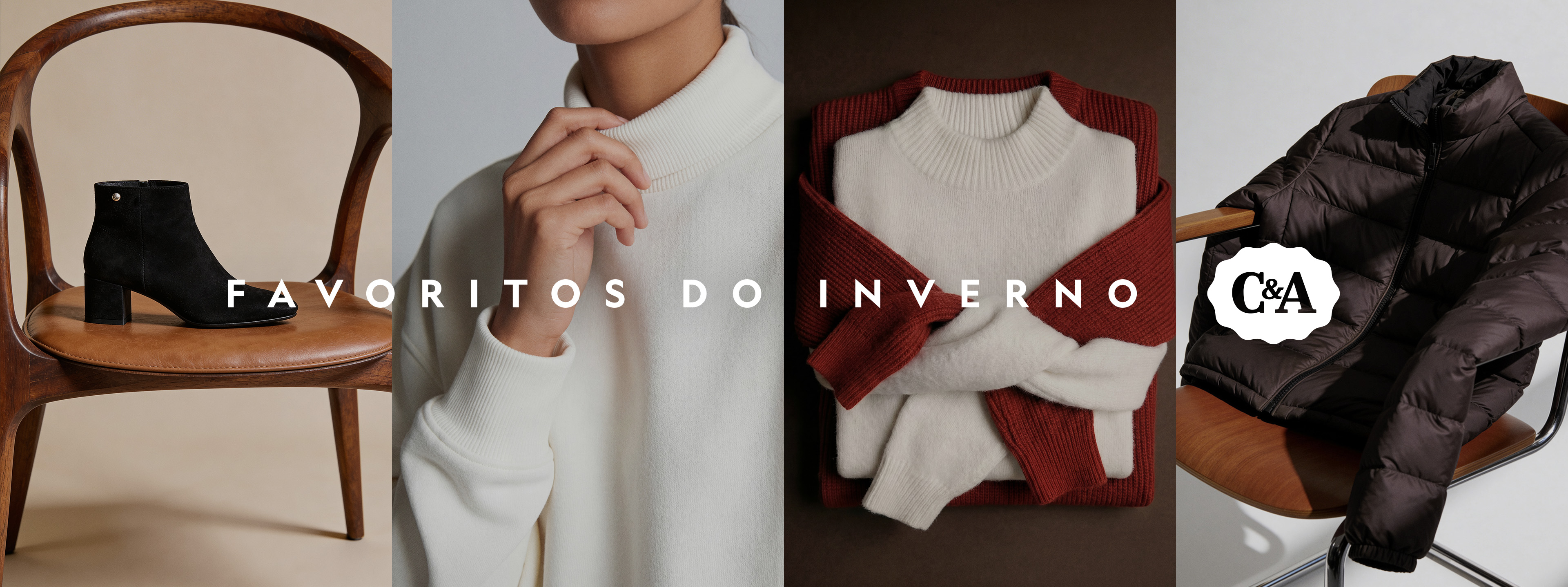 Casaco feminino: suéter, blazer e muito mais Aqui você encontra uma grande variedade de casacos femininos para te aquecer no inverno e dar aquele toque especial no seu look. Temos casaco de frio feminino pesado para os dias com temperaturas mais baixas, ou modelagens levinhas para dar o charme de terceira peça em épocas de meia-estação. O clássico blazer feminino é um dos grandes destaques dos últimos invernos que sempre vai estar na moda, como todo grande clássico! Os de cores neutras, como preto, branco e off-white são os mais amados neste tipo de casaco, e os de tecidos coloridos se destacam em qualquer produção e são os favoritos para looks criativos. Cardigan e suéter feminino também têm espaço garantido em todas as temporadas! O cardigan cropped é o preferido em looks soft girl, e todo mundo sabe o potencial que todas as modelagens têm para visuais românticos e fofos. Use essas peças com sapato de boneca para acrescentar ainda mais informação de moda! Esses são alguns exemplos de peças que todo mundo quer. A gente sempre está de olho em uma novidade para dar aquele toque de especial no visual, não é verdade? Por isso, selecionamos dicas especiais de como usar as novas modelagens que são trend. Vem ver! ;) Como usar casaco longo? Casaco longo nunca sai de moda e agora é a sensação do momento! Trench coat e sobretudo são os favoritos das fashionistas e você também vai amar ter todos eles nos seus looks! A primeira sugestão é um casaco longo da sua preferência com saia curta. Essa opção combina duas grandes tendências é perfeita para quem quer alongar a silhueta, porque as pernas à mostra contribuem para a criação desse efeito. Agora, que tal vestido e casaco com mesmo comprimento? Esse match faz parecer que as peças foram feitas para serem usadas juntas e isso acrescenta muito mais elegância no seu look. Esse efeito também dá certo com saias! Em looks de trabalho, só dá casaco longo com peças de alfaiataria. Coletes, camisas e calças de cores neutras ou de tons terrosos são fáceis de combinar entre si e são tendências em combinações monocromáticas. E se você gosta mesmo é de look dia a dia, os casacos longos também são a escolha certa! O jeans feminino básico com camiseta ganha uma vibe Londrina e super urbana com um sobretudo. Acrescente um coturno nesse visual para potencializar essa estética. Como usar casaco teddy? O casaco teddy feminino é muito versátil porque se encaixa com muito glamour em looks de balada, enquanto a jaqueta teddy é mais interessante para usar no dia a dia. A textura é agradável e ele esquenta muuuuito! Uma versão alongada dessa peça fica perfeita com vestido curto básico, meia-calça e botas de montaria, e é tudo que você precisa para arrasar em qualquer pista de dança! A dica aqui para quem quer alongar a silhueta é usar meia-calça e bota da mesma cor ou optar por uma bota com tom semelhante à da sua pele. Para o dia a dia, é só jogar em cima de qualquer look básico para acrescentar personalidade e textura aconchegante à composição. A C&A tem as maiores tendências de inverno Aqui você encontra também casaco xadrez feminino, casaco moletom feminino, casaco preto feminino, casaco puffer feminino e muito mais com os melhores preços! Conheça também o C&A Pay para ganhar descontos, facilidade de parcelamento e muitas outras vantagens exclusivas.